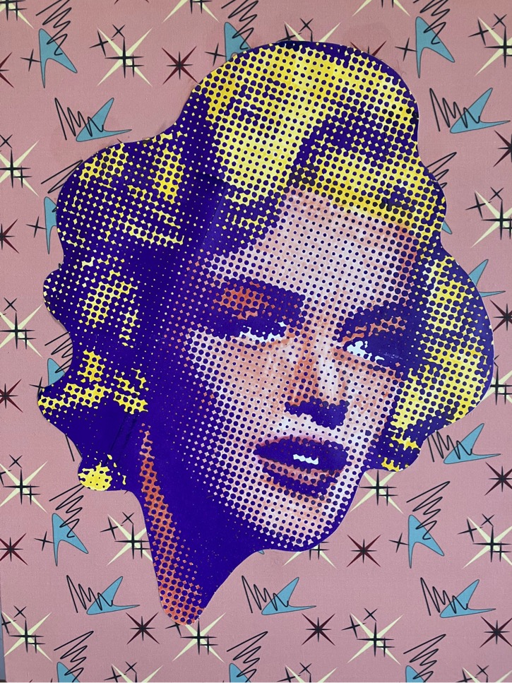 Print on atomic era fabric